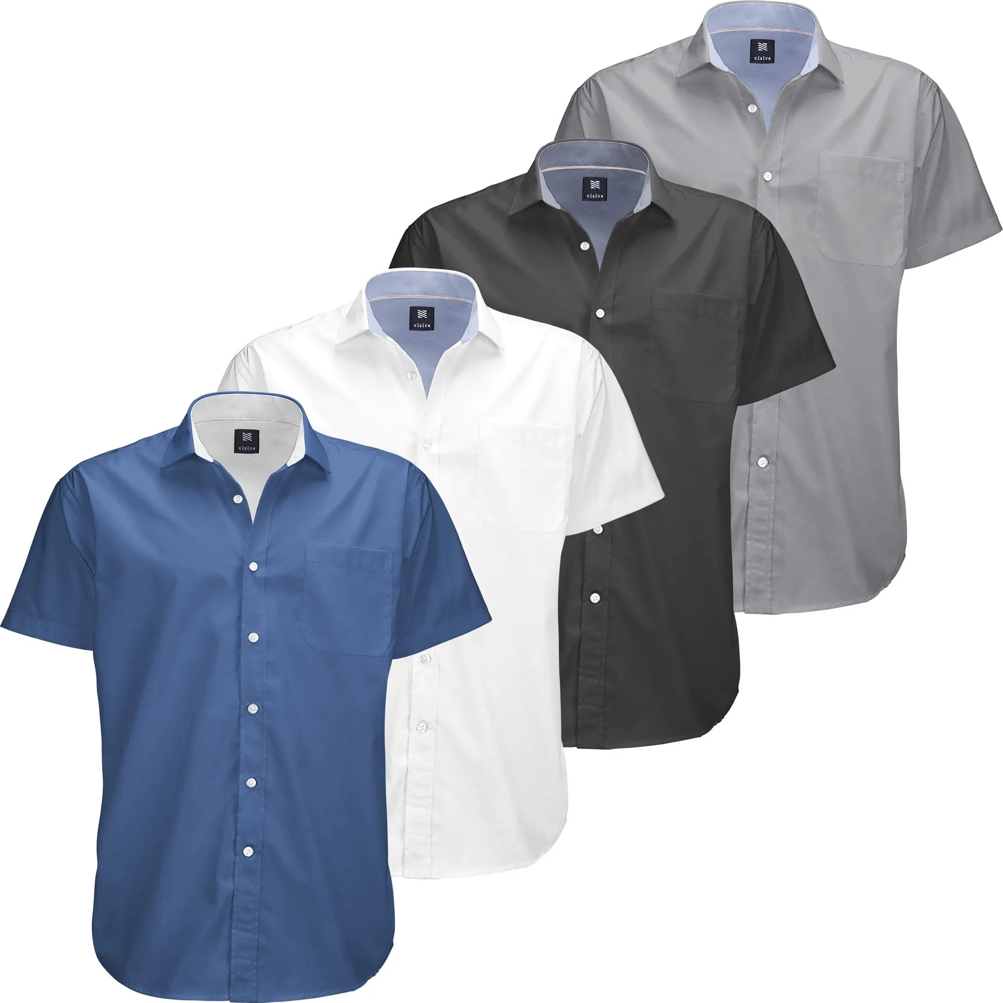 4 Pack Oxford Short Sleeve Shirts