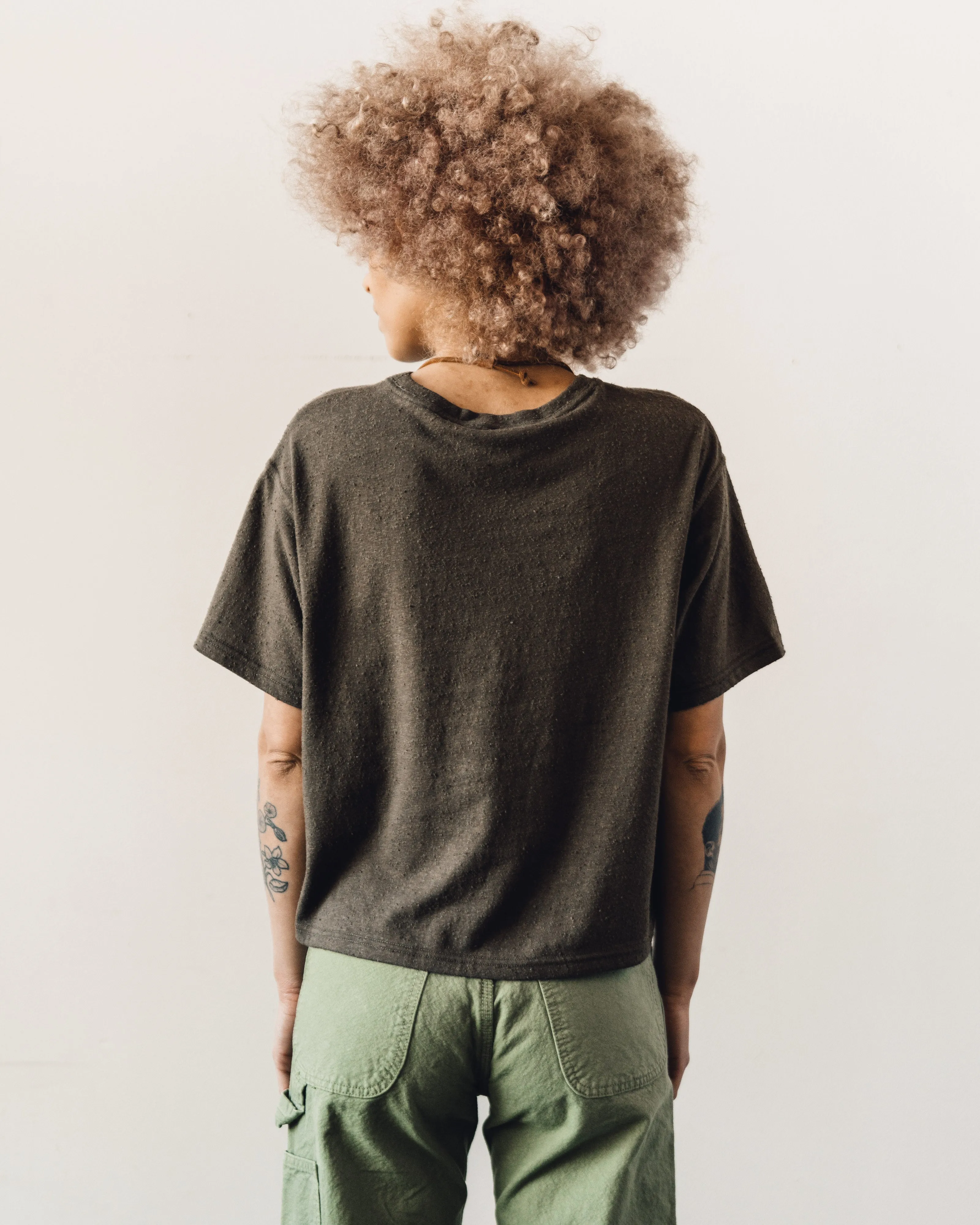 7115 Signature Textured Linen Tee, Olive