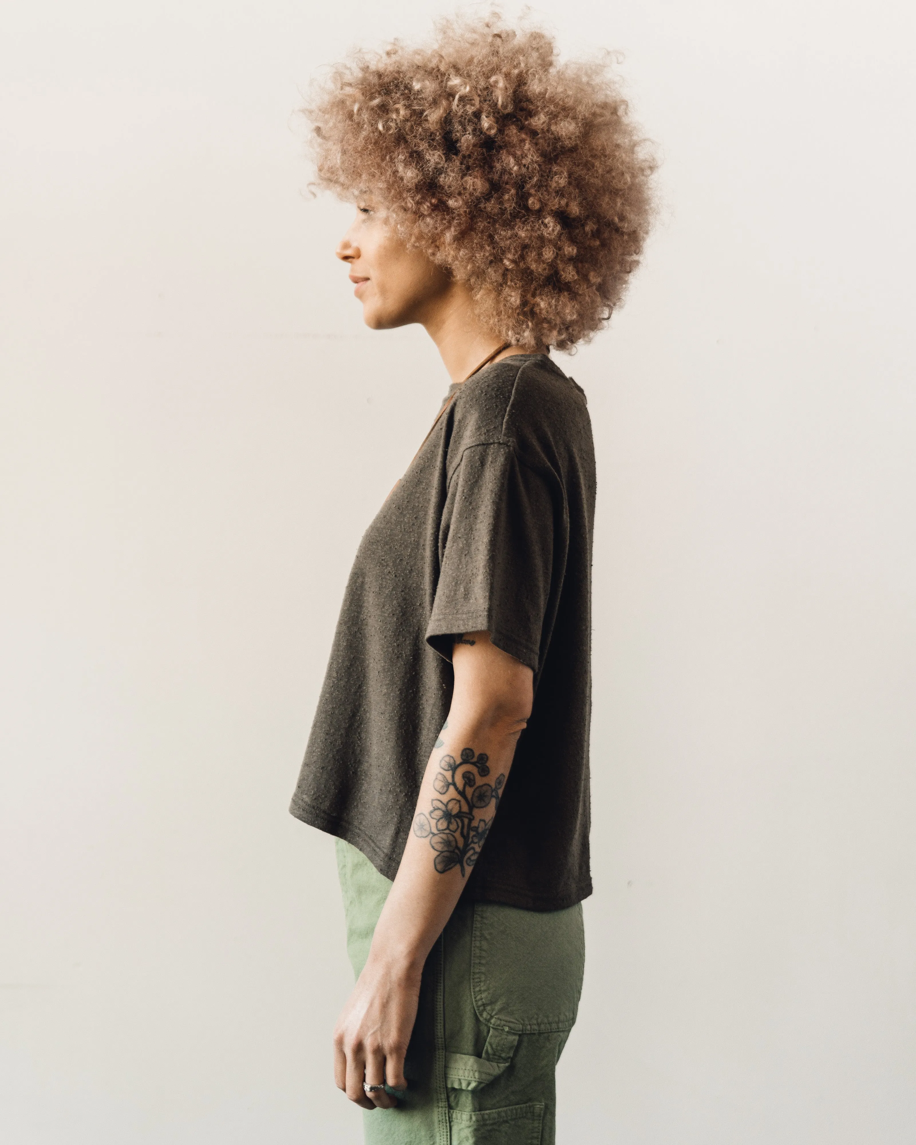 7115 Signature Textured Linen Tee, Olive