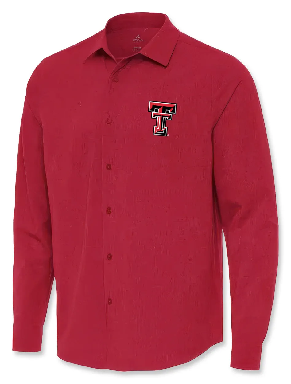 Antigua Texas Tech "Exposure Airy" Men's Long Sleeve Dress Shirt