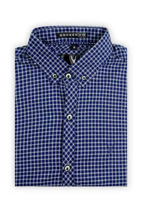 Arabian Blue Casual Check Shirt