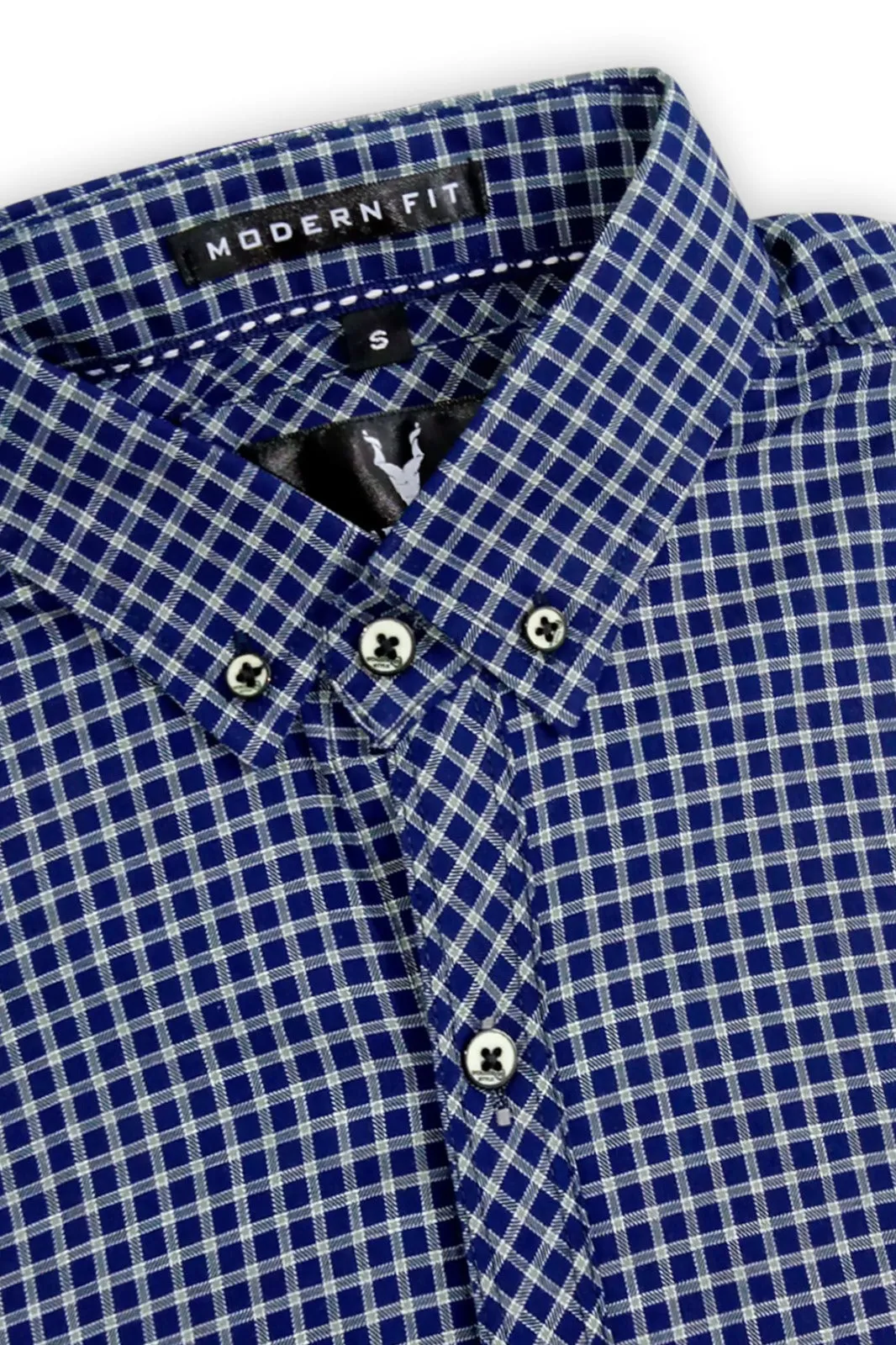 Arabian Blue Casual Check Shirt