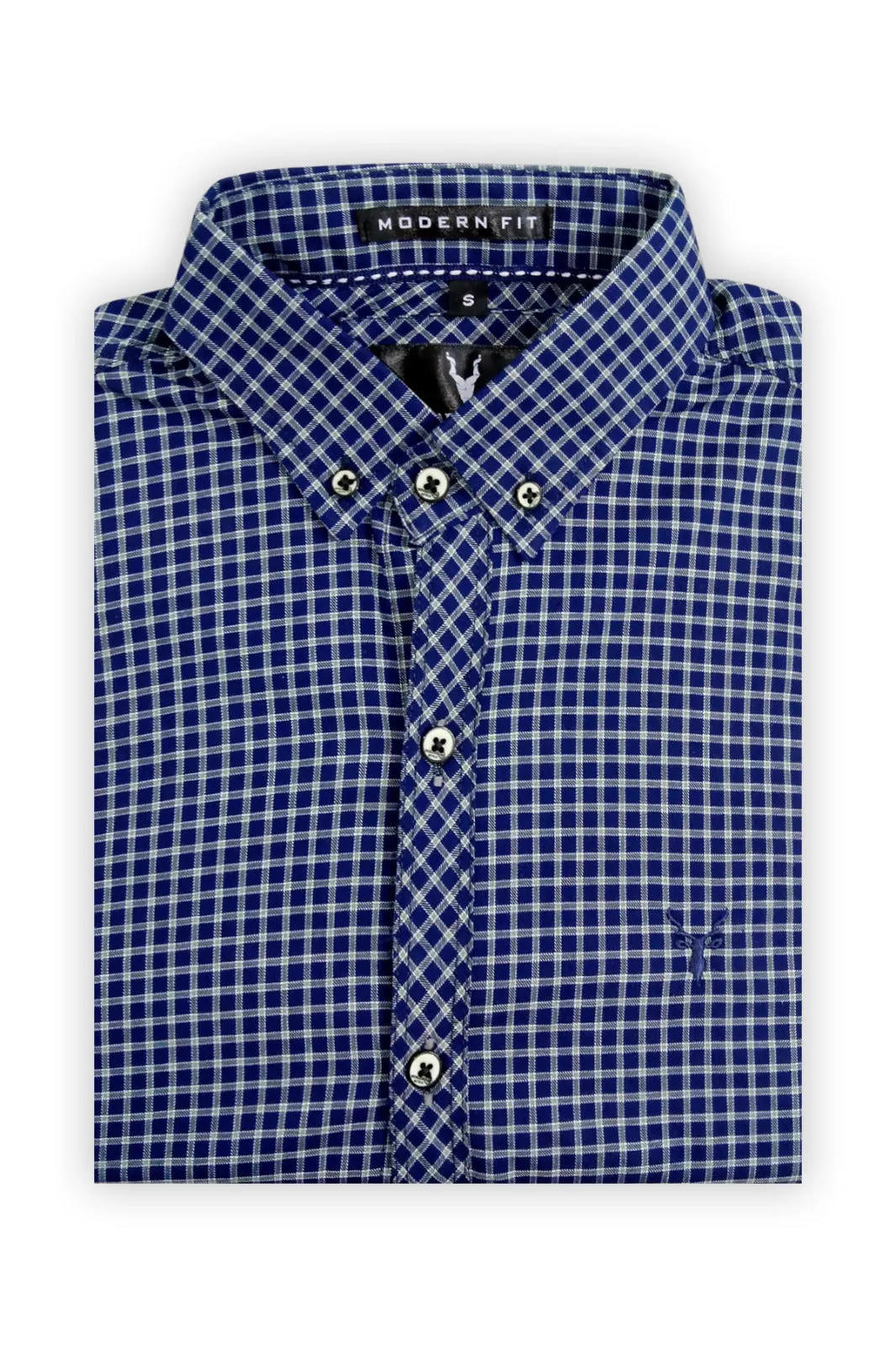 Arabian Blue Casual Check Shirt