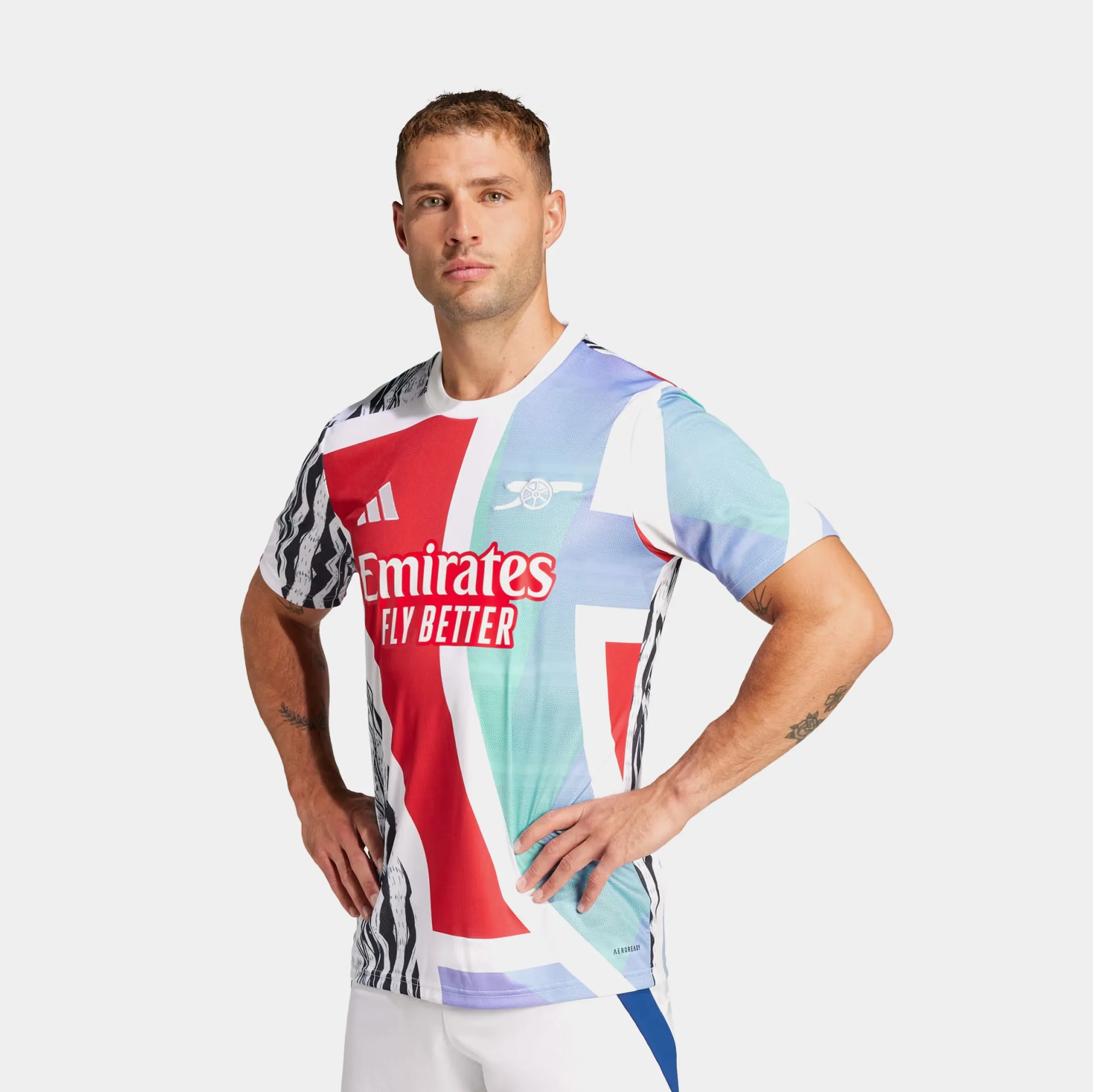 Arsenal 24/25 Pre Match Mens Jersey (White/Red)