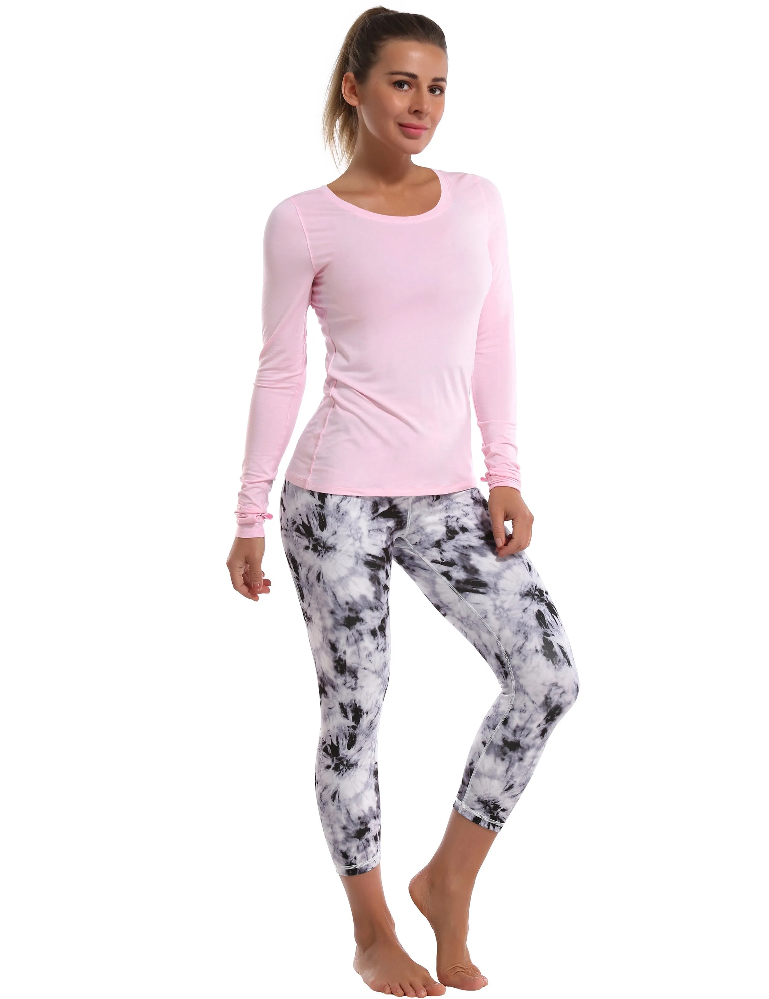 Athlete Long Sleeve Tops lightpink ins_yoga