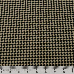 Beige Houndstooth Cotton Print