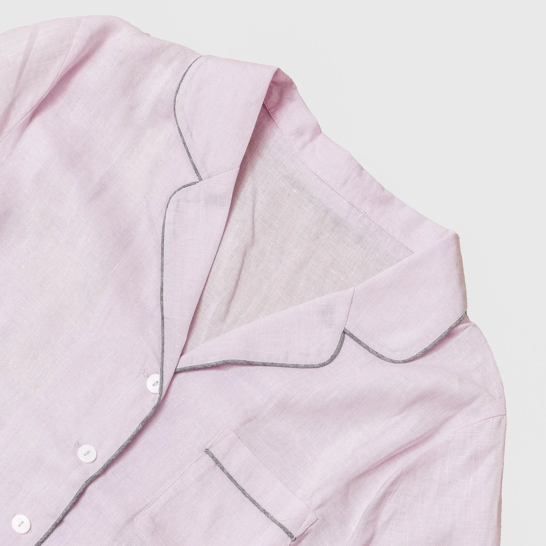 Blush Pink Linen Night Shirt