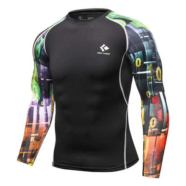 Bodybuilding Skin Tight Long Sleeves Jerseys Clothings