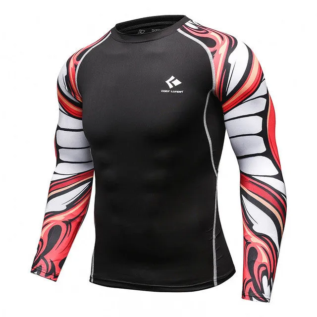 Bodybuilding Skin Tight Long Sleeves Jerseys Clothings