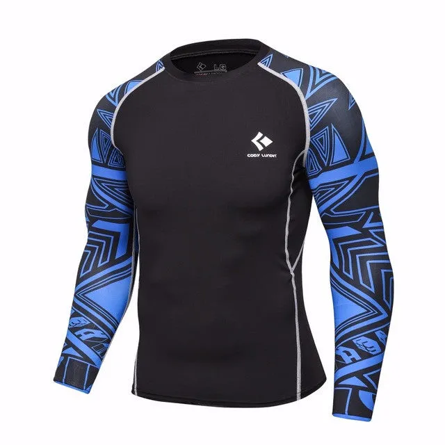 Bodybuilding Skin Tight Long Sleeves Jerseys Clothings