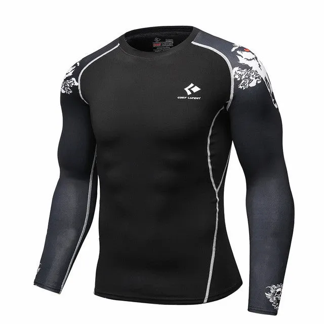 Bodybuilding Skin Tight Long Sleeves Jerseys Clothings