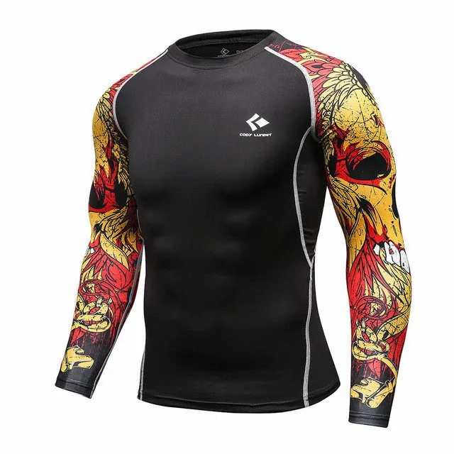 Bodybuilding Skin Tight Long Sleeves Jerseys Clothings