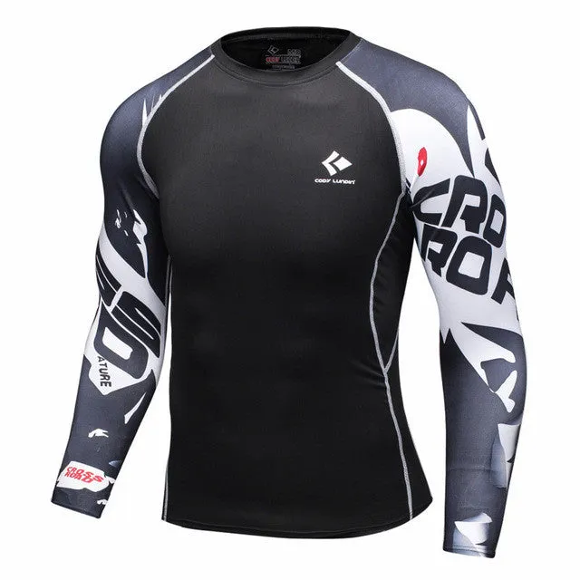 Bodybuilding Skin Tight Long Sleeves Jerseys Clothings