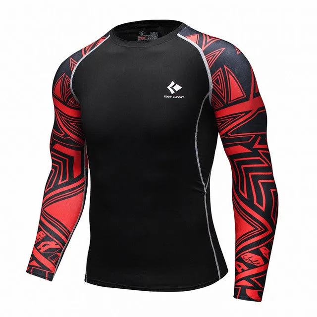 Bodybuilding Skin Tight Long Sleeves Jerseys Clothings