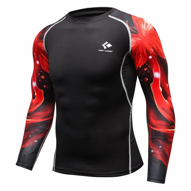 Bodybuilding Skin Tight Long Sleeves Jerseys Clothings