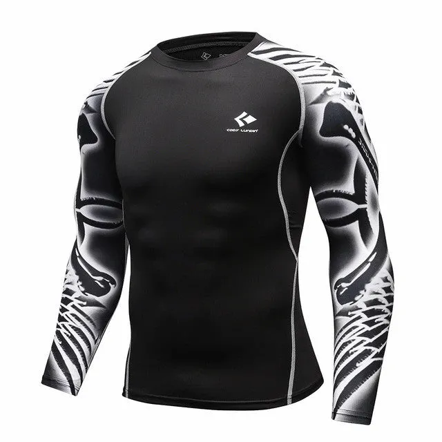 Bodybuilding Skin Tight Long Sleeves Jerseys Clothings