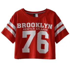 Brooklyn 76 Printed Crop Top Shirt