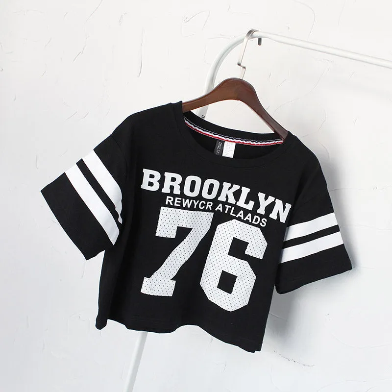 Brooklyn 76 Printed Crop Top Shirt