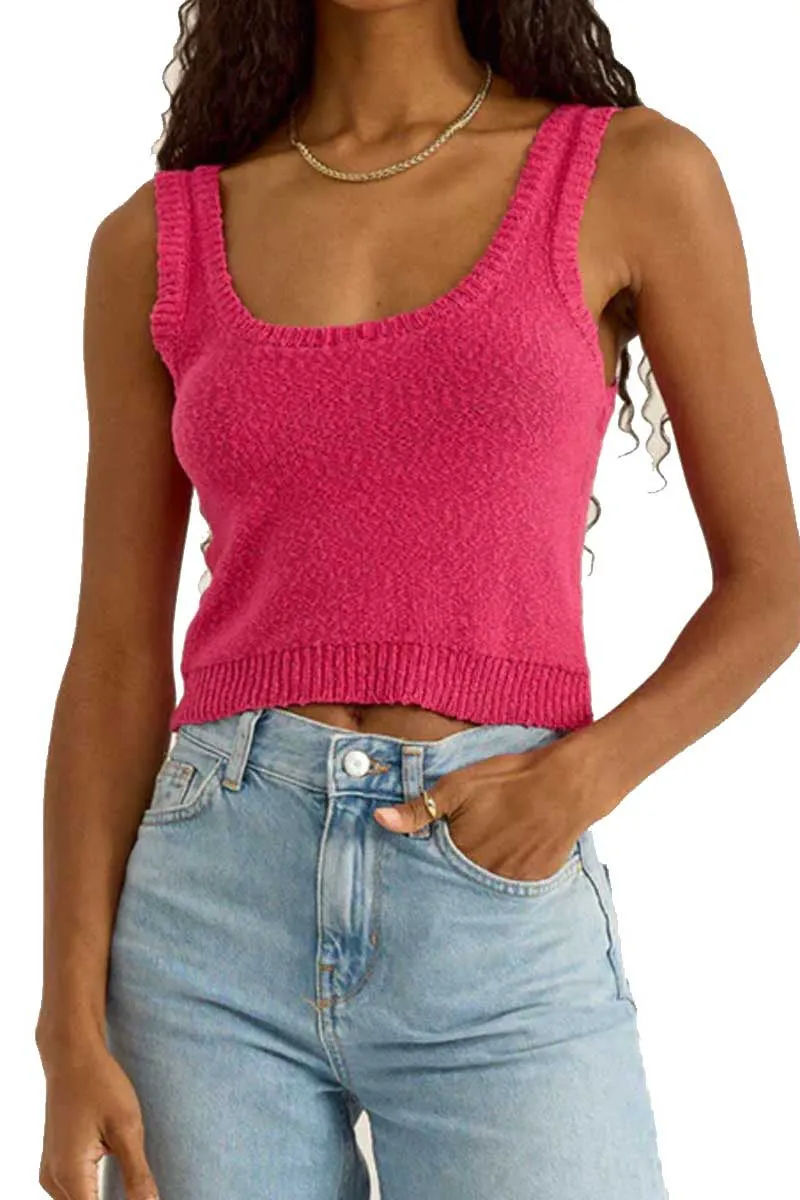 Catalina Tank Top-Very Berry