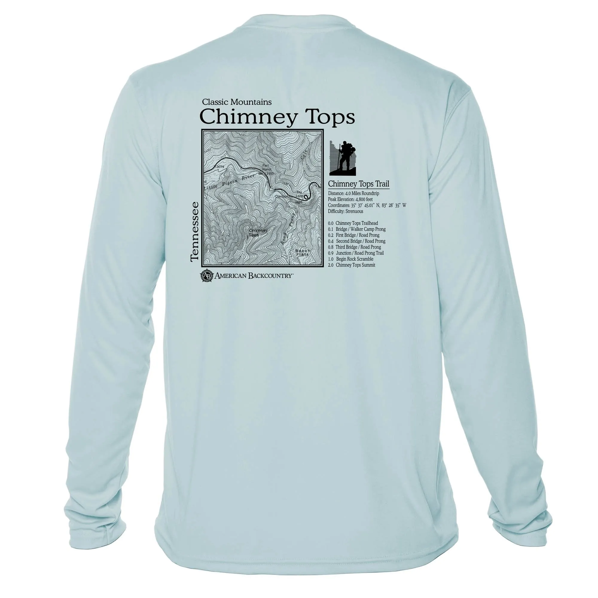 Chimney Tops Classic Mountain Long Sleeve Microfiber Men's T-Shirt