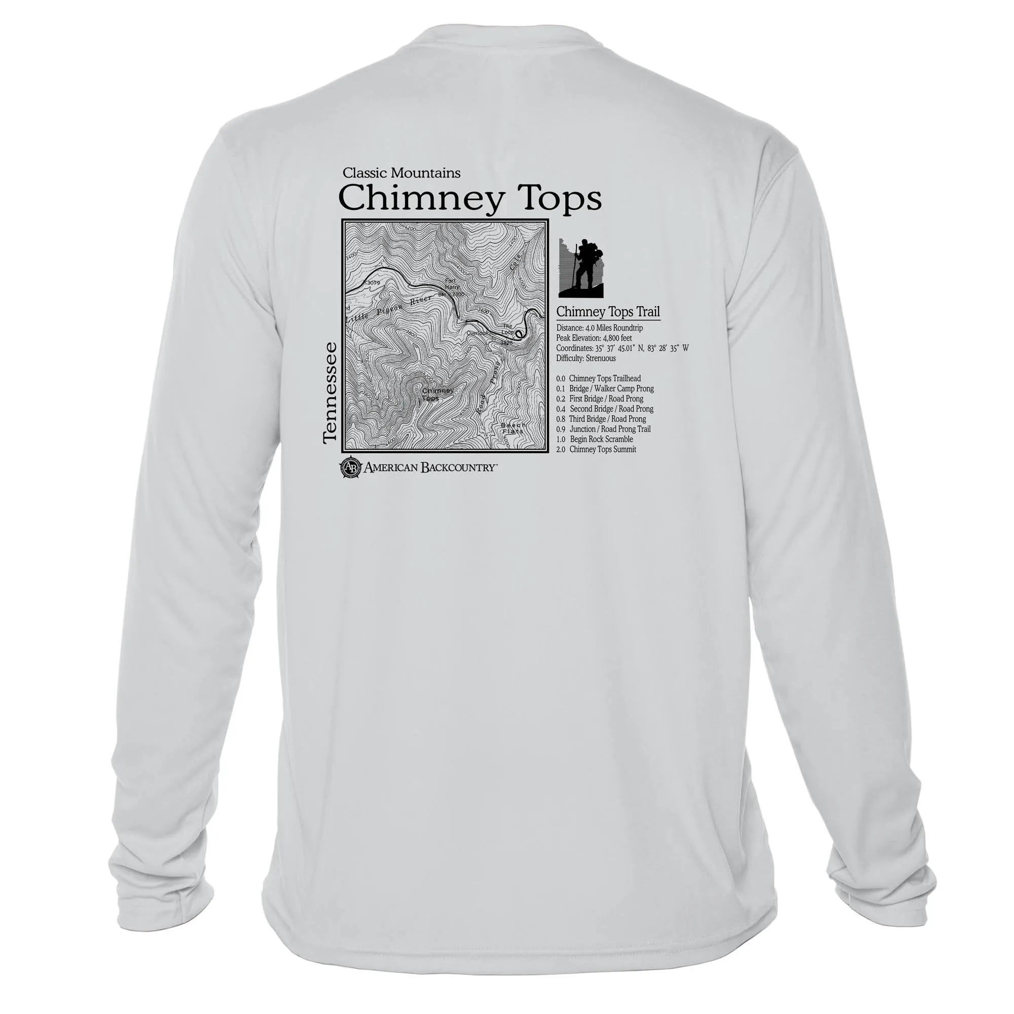 Chimney Tops Classic Mountain Long Sleeve Microfiber Men's T-Shirt