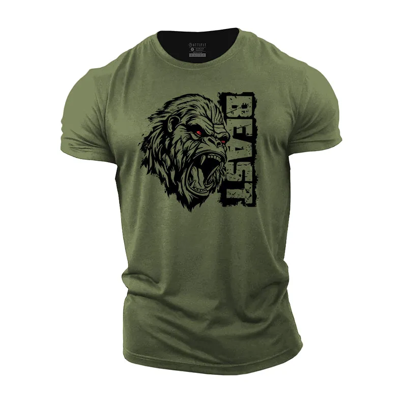 Cotton Beast Orangutan Graphic Men's T-shirts