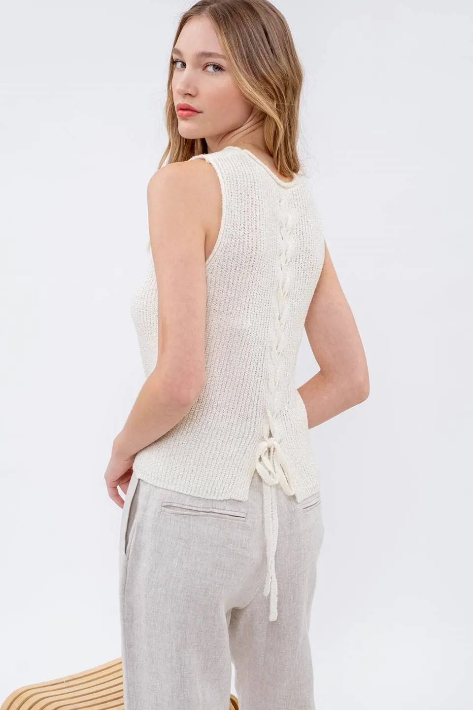 CROCHET SWEATER KNIT TOP: KIWI