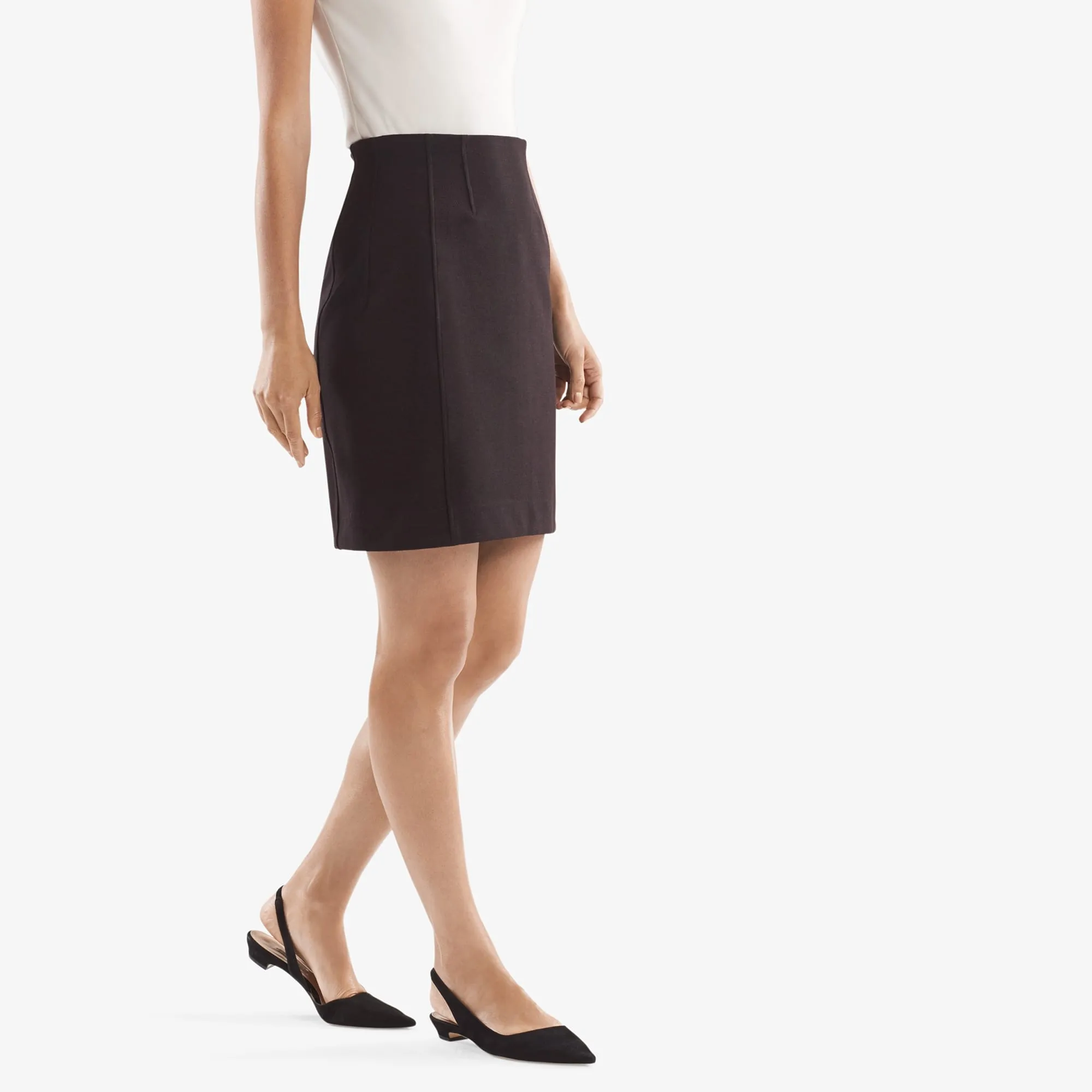 Crosby Skirt - Textured Ponte :: Lava