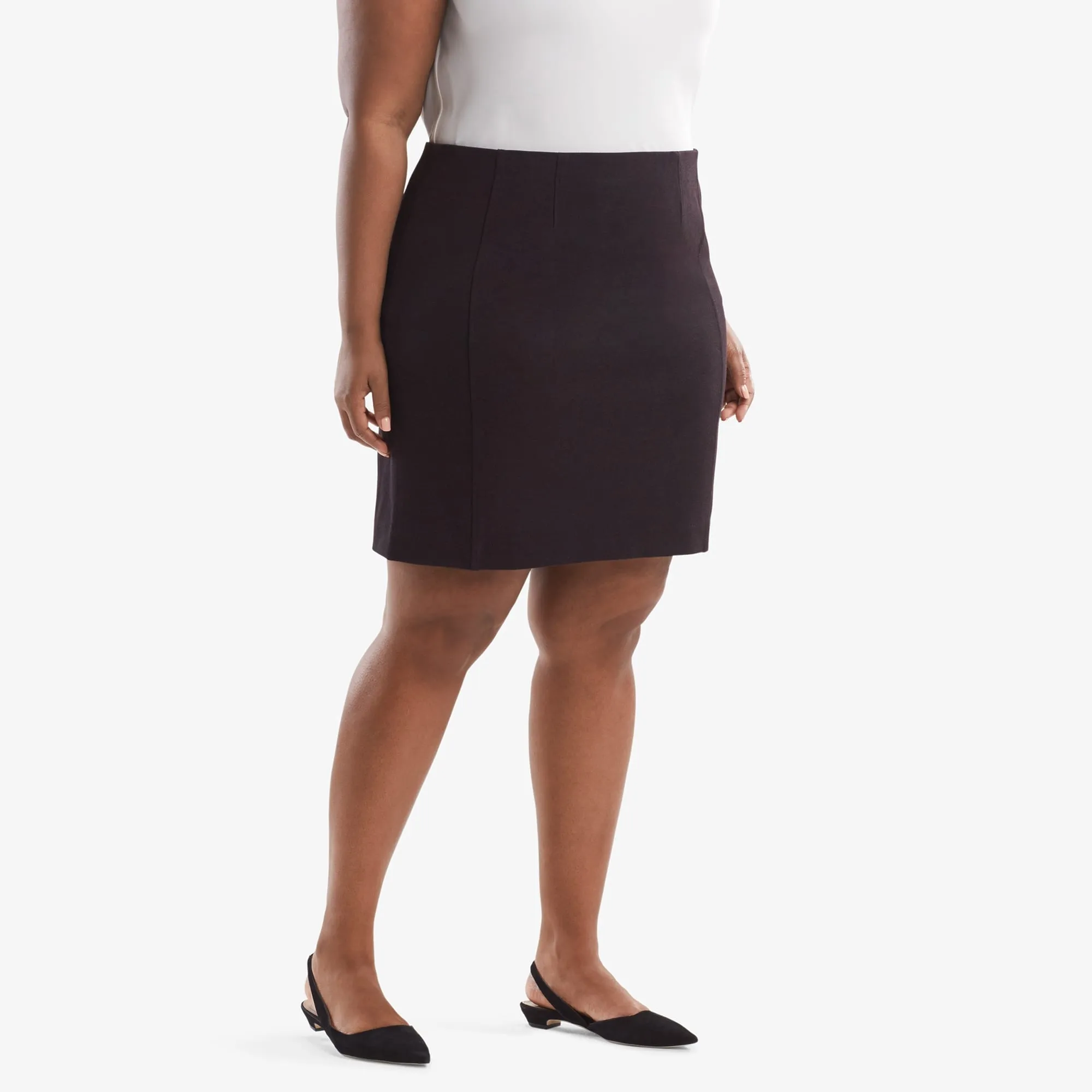 Crosby Skirt - Textured Ponte :: Lava