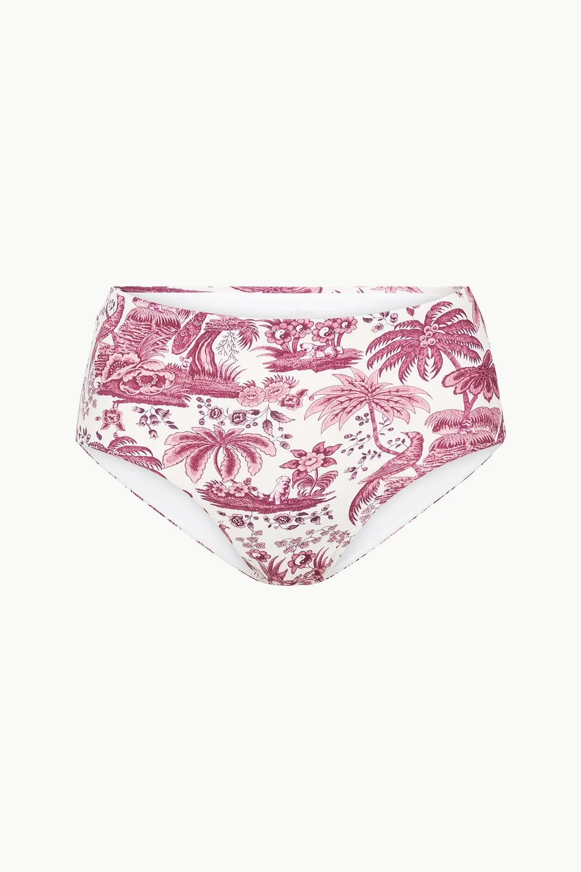 DEVON HIGH RISE BIKINI BOTTOM | BORDEAUX TOILE