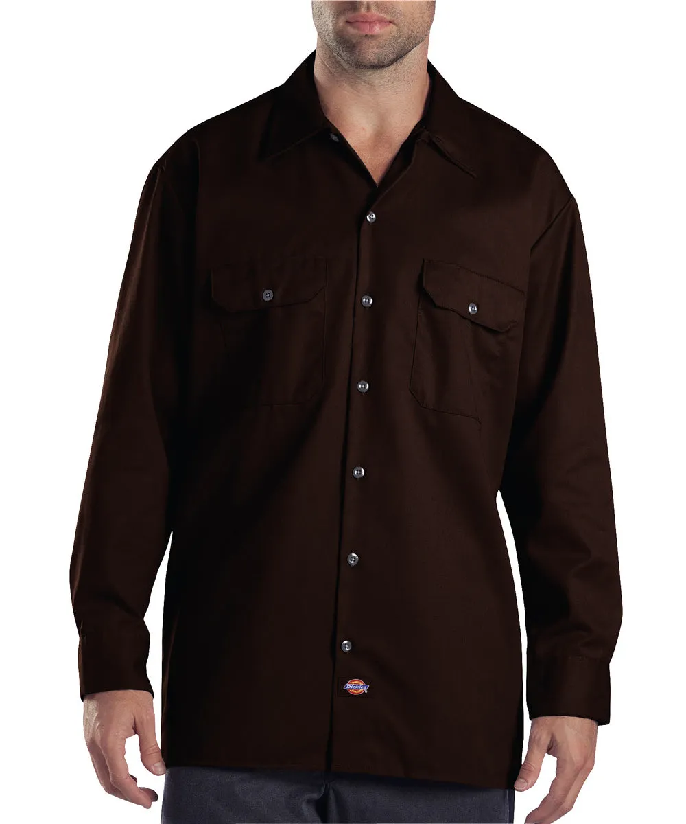 Dickies Long Sleeve Work Shirt - Dark Brown