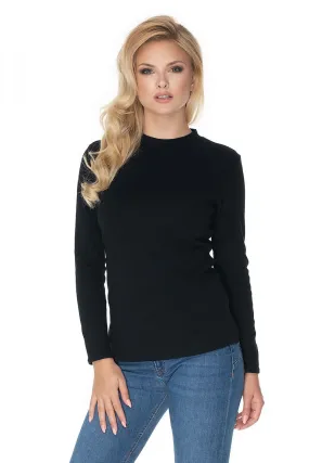 Fitted Long Sleeve Blouse PeeKaBoo