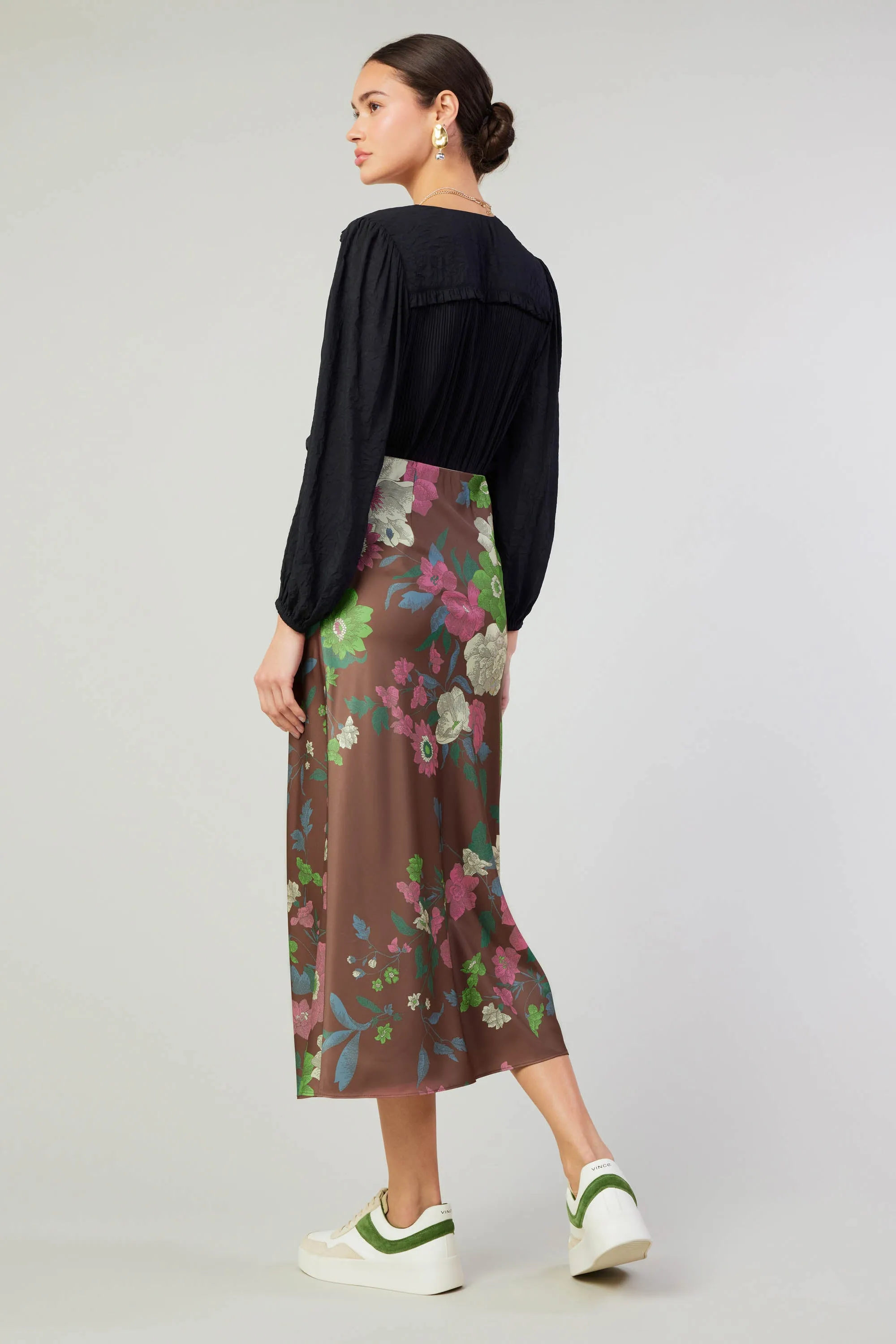 Floral Bias Skirt