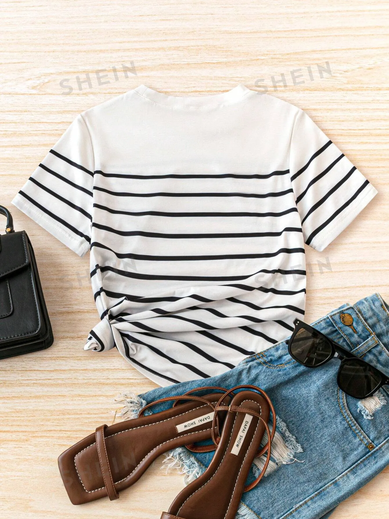 Frenchy Women Striped Casual Versatile T-Shirt