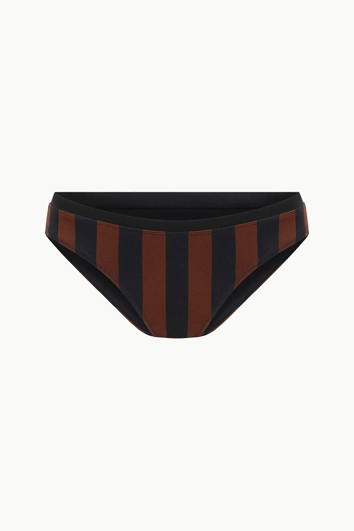 GEMMA BIKINI BOTTOM | BLACK TAN SEASHORE STRIPE