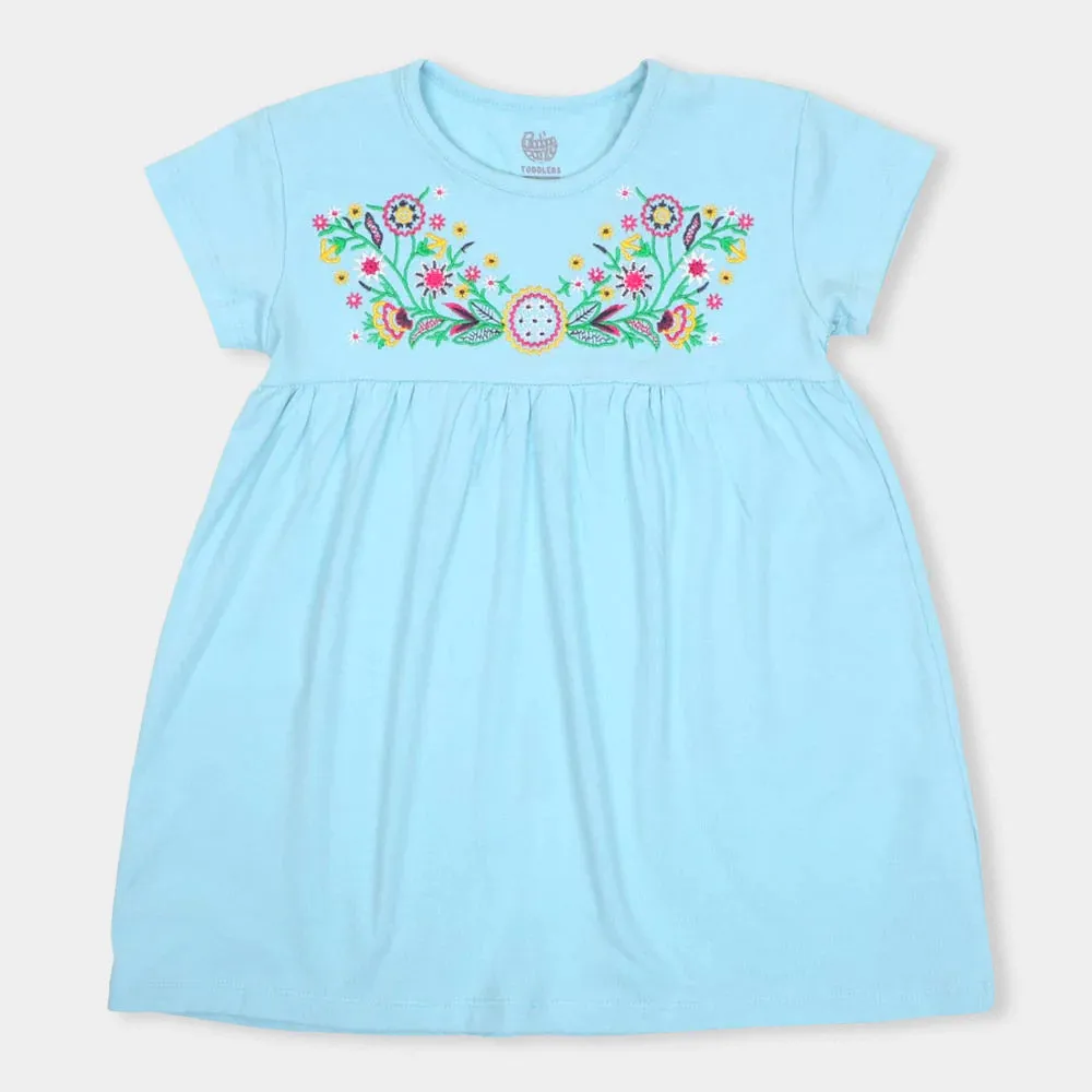 Girls Casual Top Embroidered - Blue