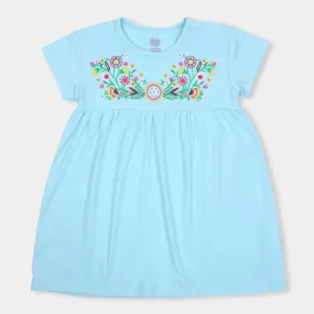 Girls Casual Top Embroidered - Blue