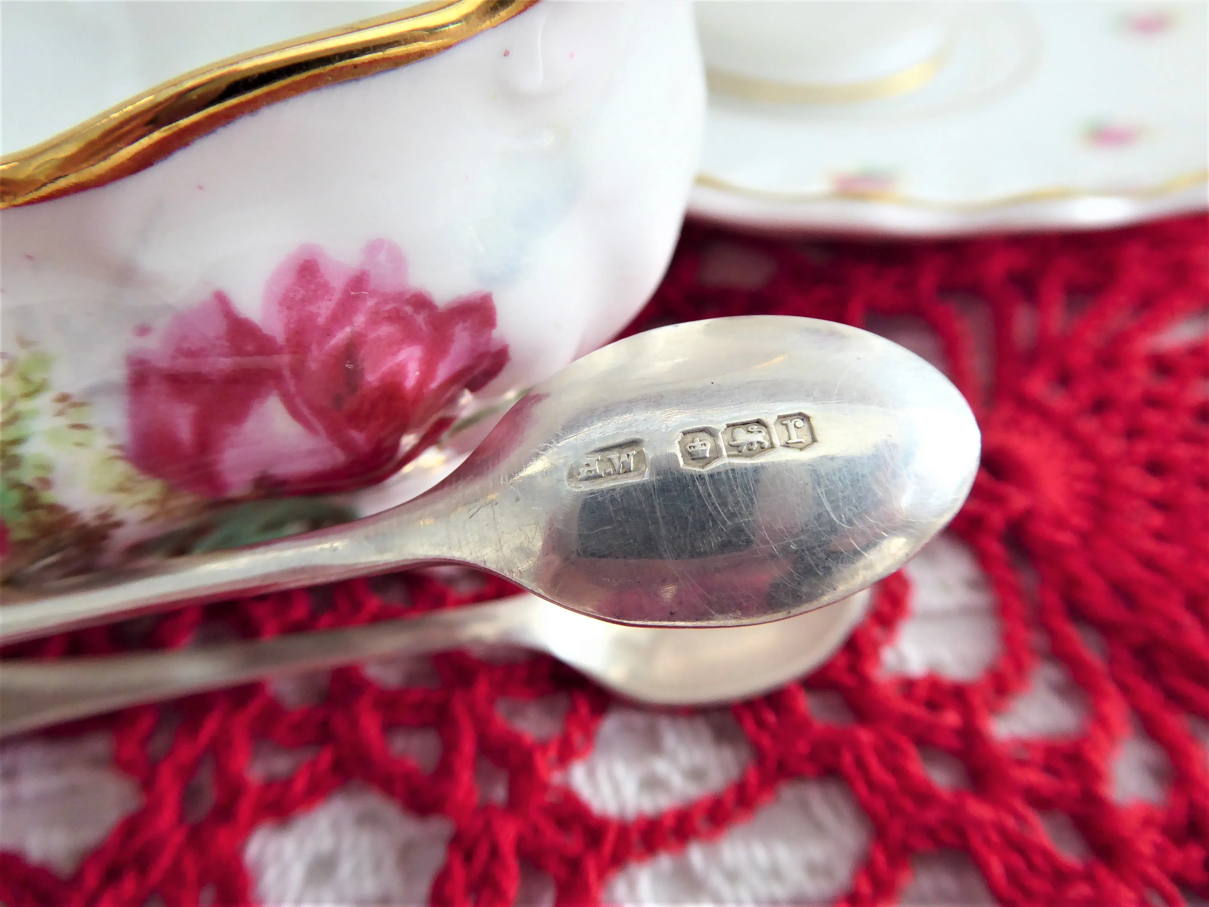 Hallmarked Silver Sugar Tongs England 1934 Henry Wigfull Sheffield Spoon Ends