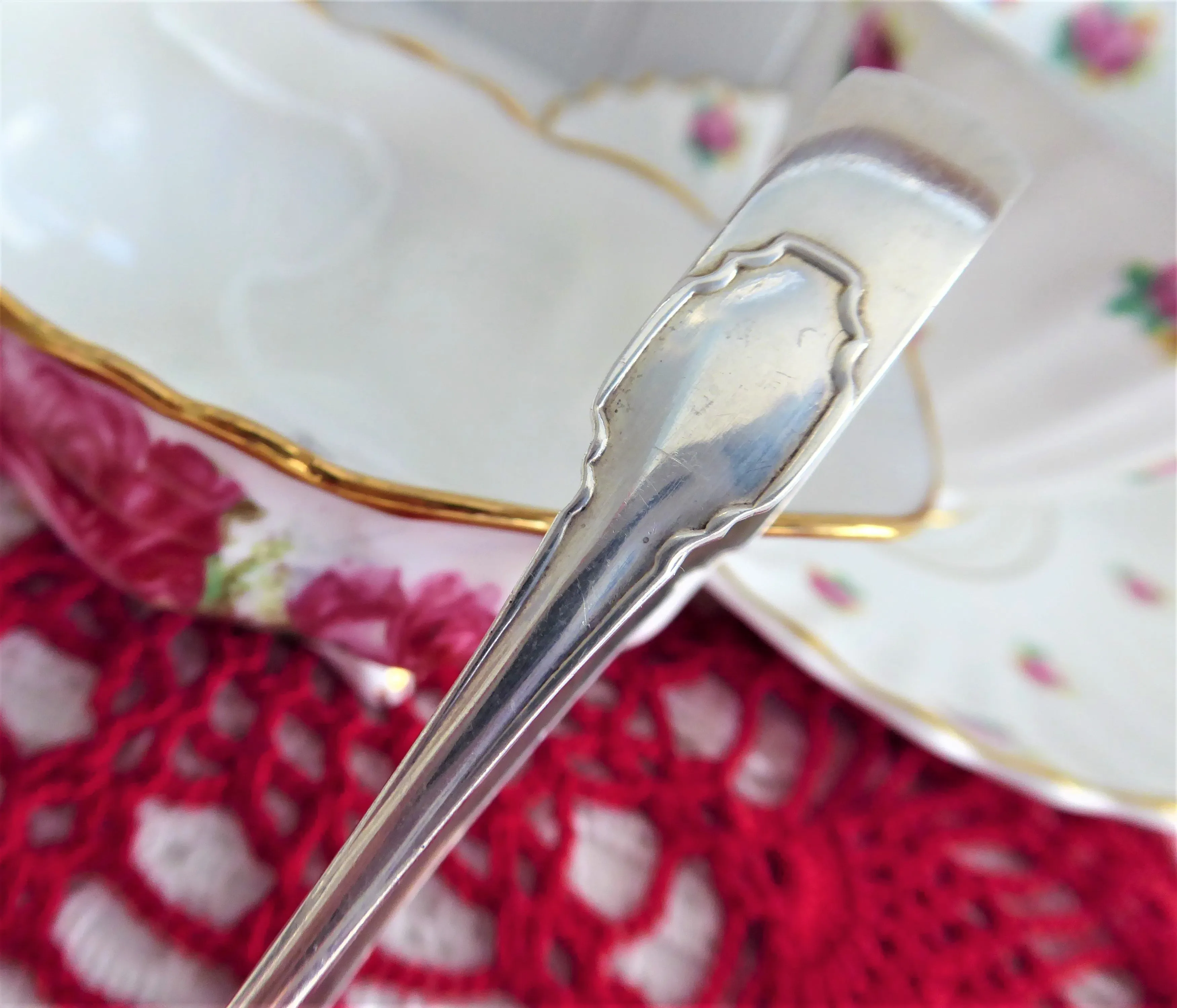 Hallmarked Silver Sugar Tongs England 1934 Henry Wigfull Sheffield Spoon Ends