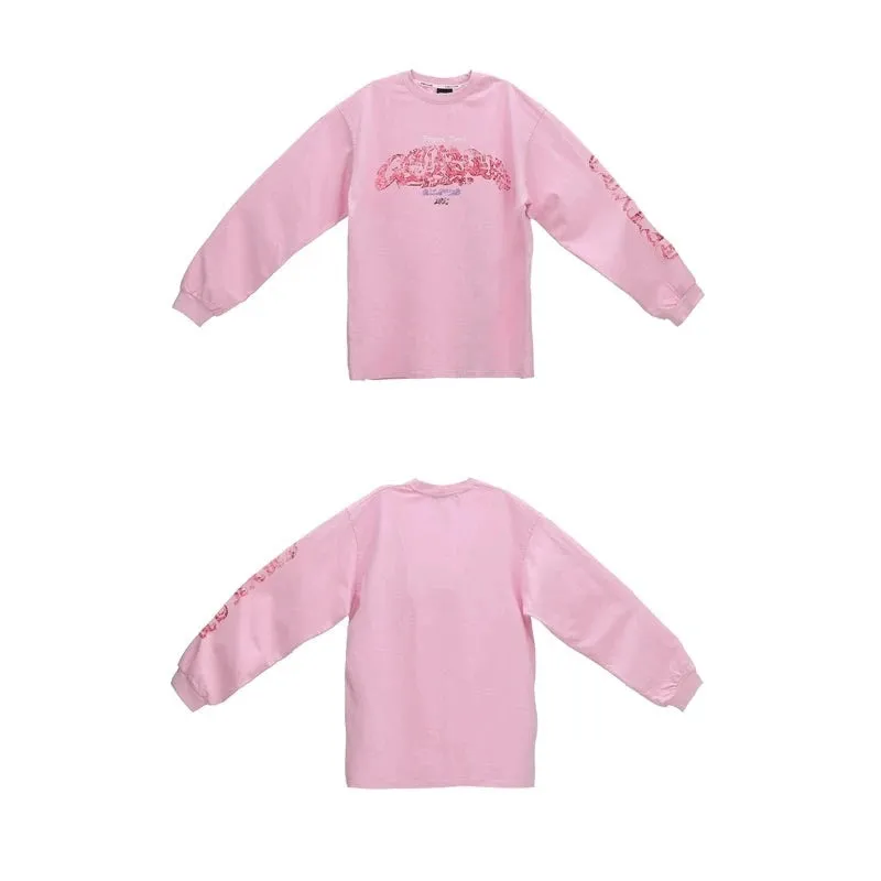 Hip Hop Trendy Brand Pink Sweatshirt