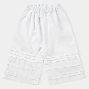 Infant Girls Cotton Pleated Culotte-White