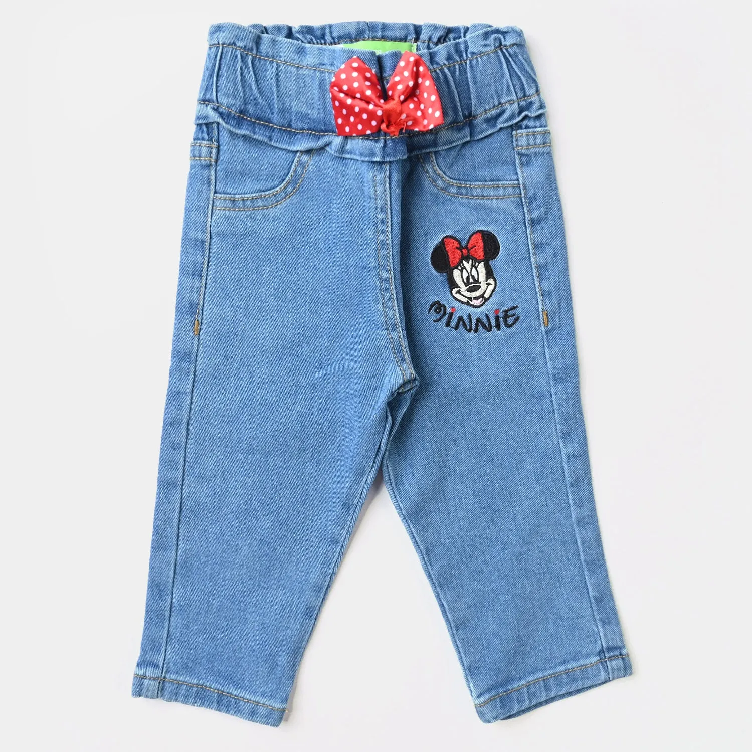 Infant Girls Denim Stretch Pant -LIGHT BLUE