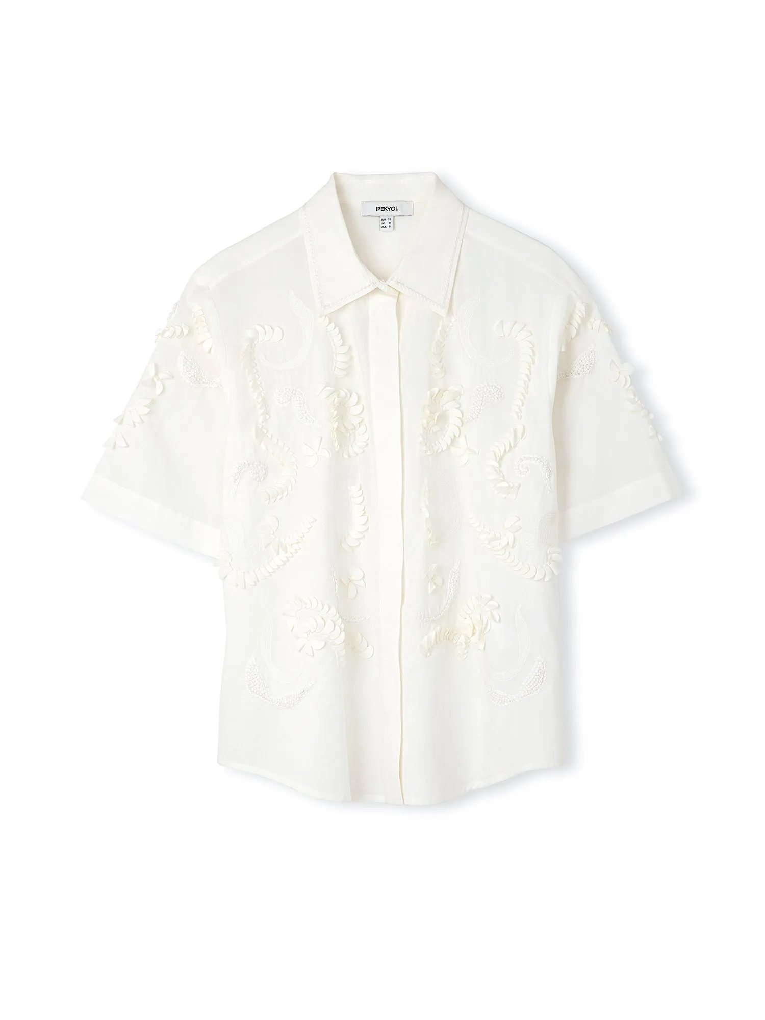 Ipekyol Embroidered Poplin Shirt White