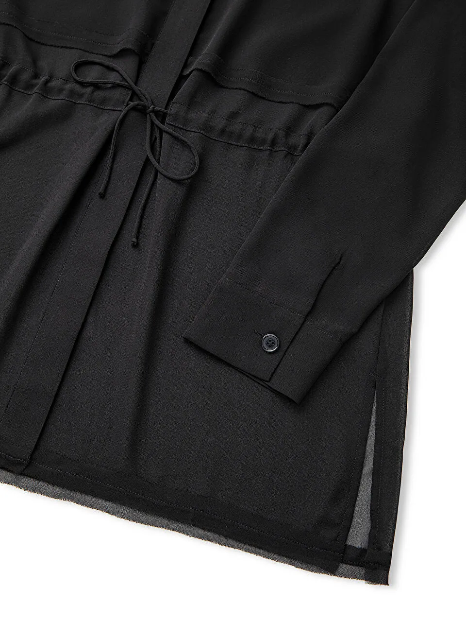 Ipekyol Tulle Mix Shirt Black