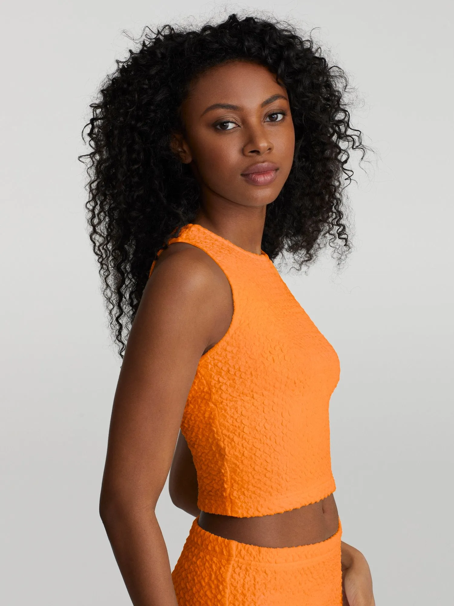 Jeze Sleeveless Crop Bubble Top