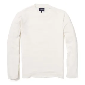 Leighton - White Pima Slub Long Sleeve Tee