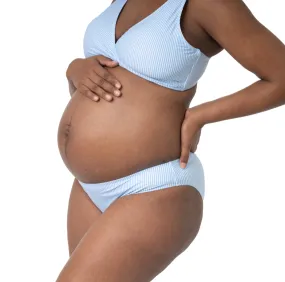 Low Rise Coastal Stripe Maternity Bikini Bottoms