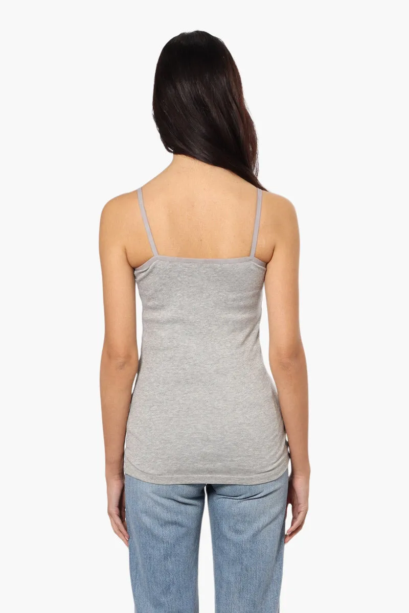 Majora Solid Basic Cami Tank Top - Grey