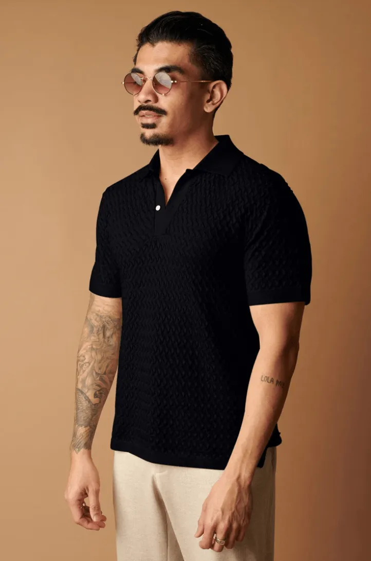 Marley Textured Cotton Polo