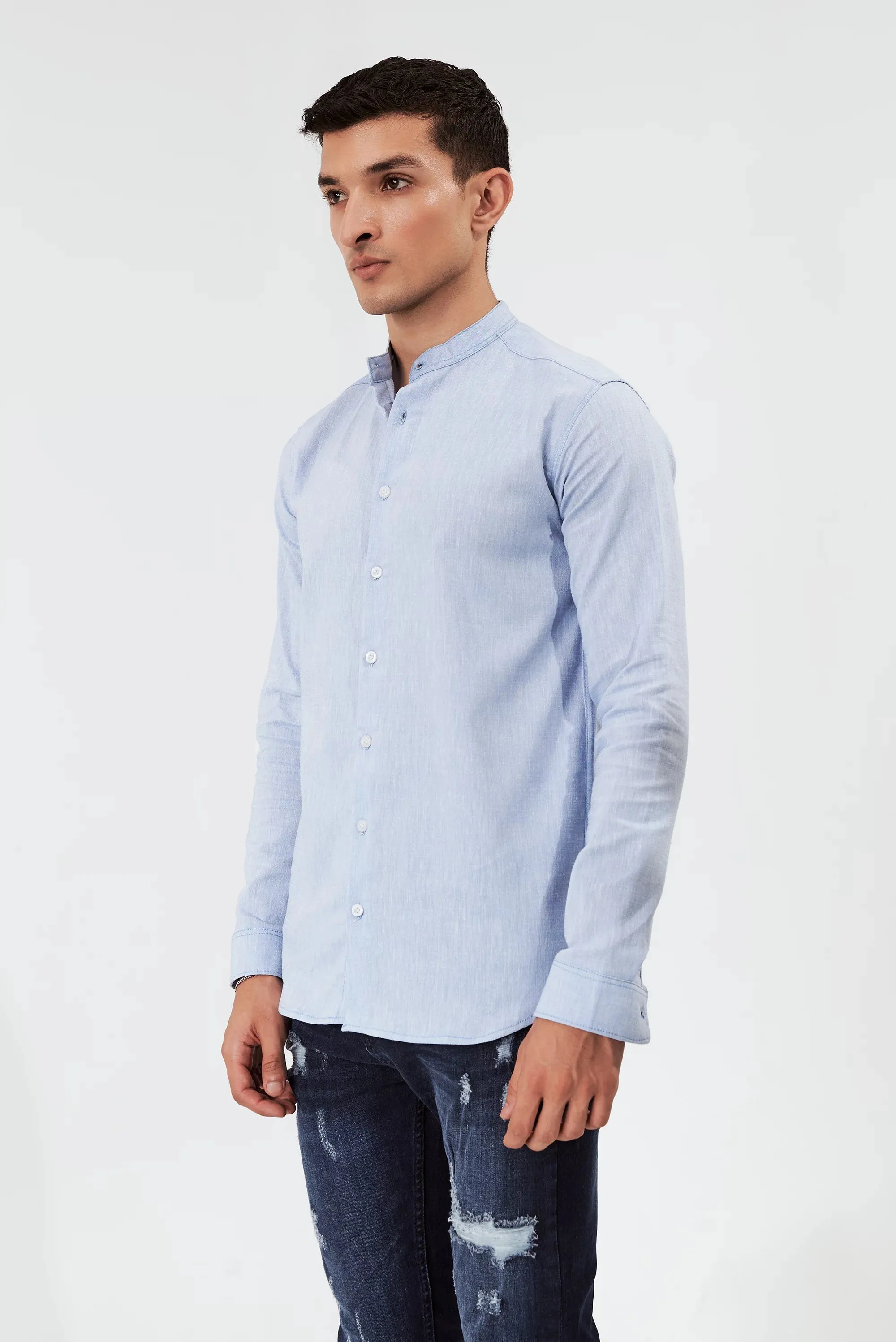 Men's Button-Up Shirt Sky Blue